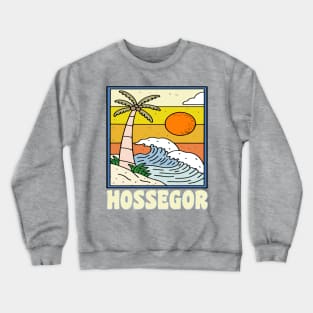 Hossegor, France, vintage style surfer graphic Crewneck Sweatshirt